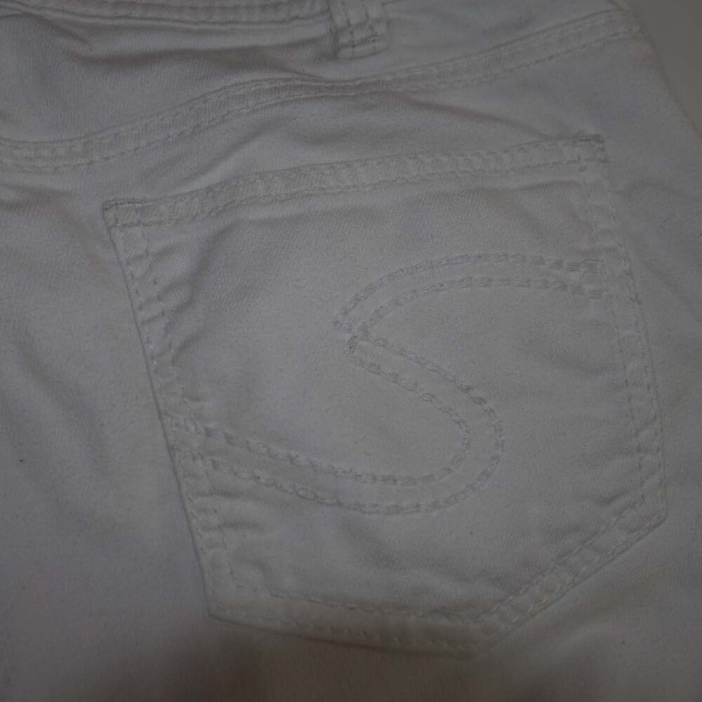 Silver Women's Suki Capri Jeans Size 30 Low Rise White 5 Pocket Denim EUC - Picture 7 of 7